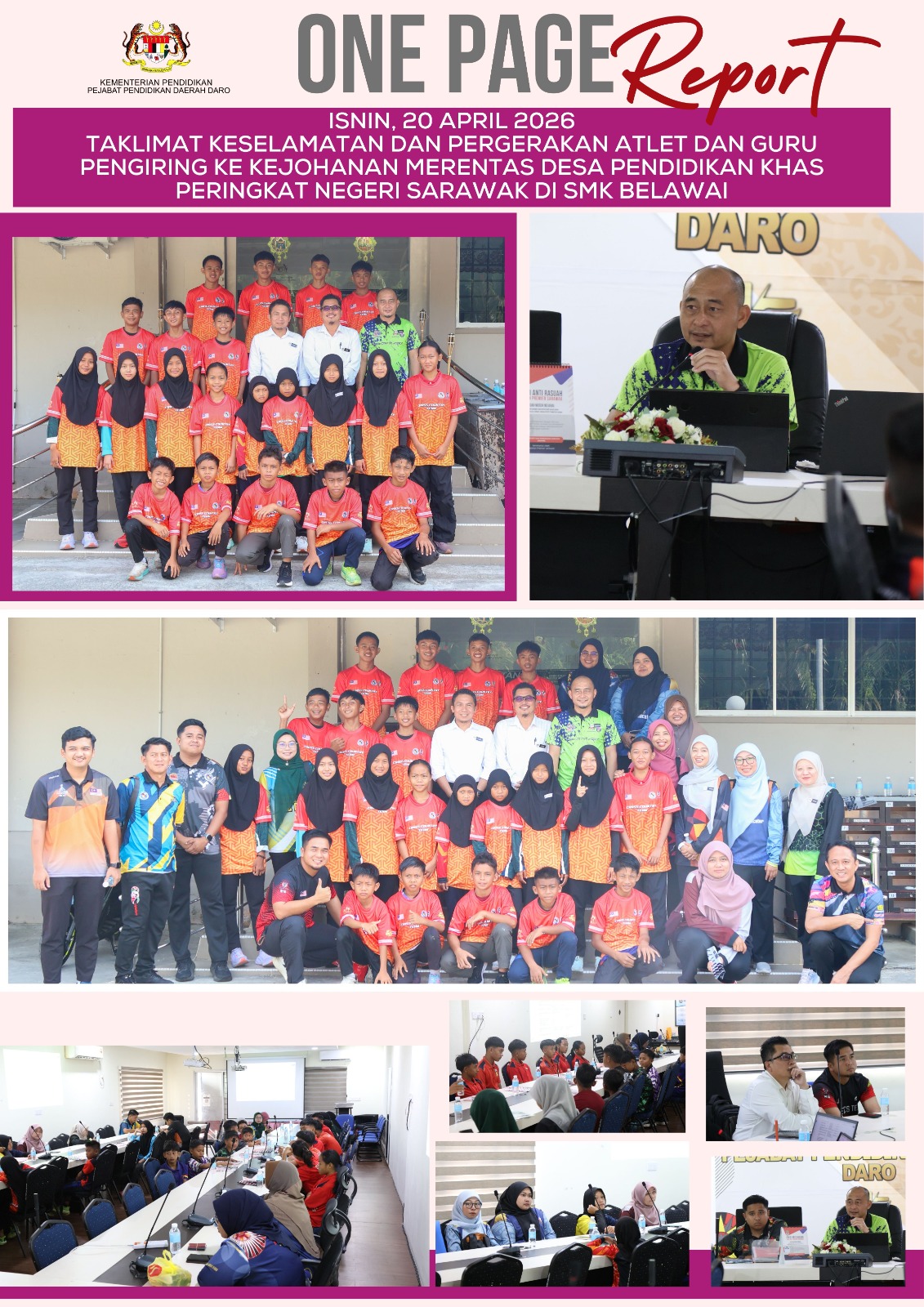 Taklimat Keselamatan dan Pergerakan Atlet